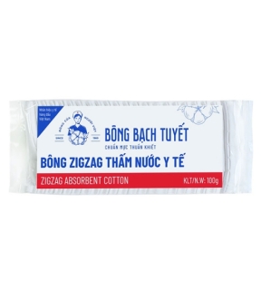 Bông Y Tế Zigzag 100gr Bông Bạch Tuyết 